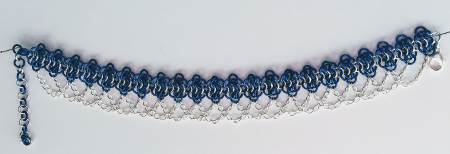 blue E4-1 lace anklet